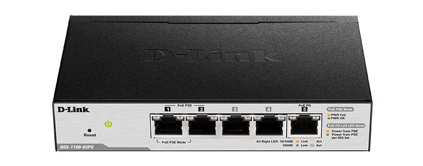 D-Link выпустила настраиваемый гигабитный коммутатор DGS-1100-05PD 